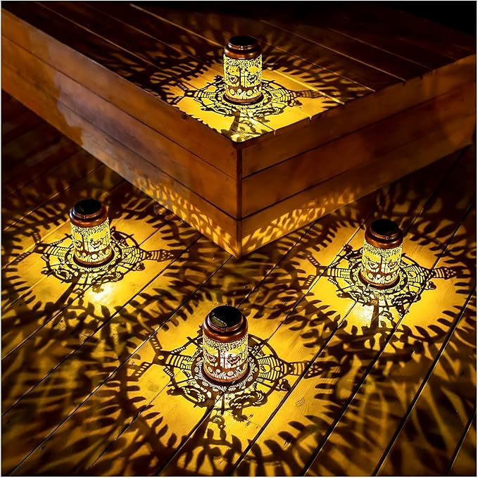 Garden Solar Lanterns, Waterproof LED Outdoor Lights