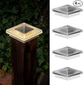 4-Pack Solar Post Cap Lights, Warm White Waterproof
