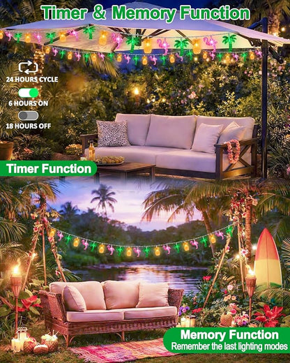 25ft String Lights for Porch, Waterproof LED