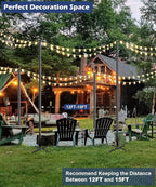 Metal String Light Poles, 10ft Patio Light Stands