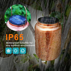 Rustic Hummingbird Solar Lanterns for Garden, Waterproof LED