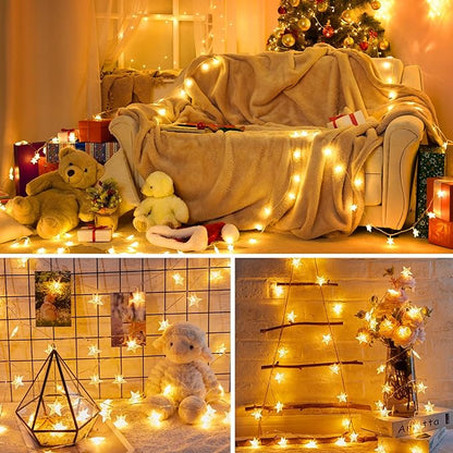 17ft Warm White String Lights for Backyard, Waterproof LED
