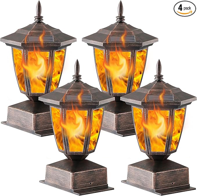 Outdoor Post Lighting Fixture, Bronze Weatherproof Post Light