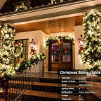 4-Pack 5ft Christmas LED String Lights, Waterproof Timer Lights