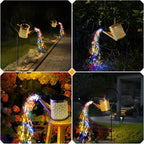 Flower Solar Patio Lanterns, Metal Waterproof LED