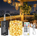 200 LED Christmas Twinkle Lights, 66ft Waterproof for Backyard