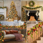 4-Pack Christmas String Lights, 4ft 50 LED Waterproof Twinkle Lights