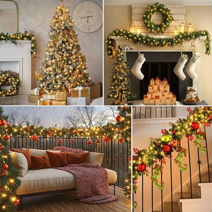 4-Pack Christmas String Lights, 4ft 50 LED Waterproof Twinkle Lights