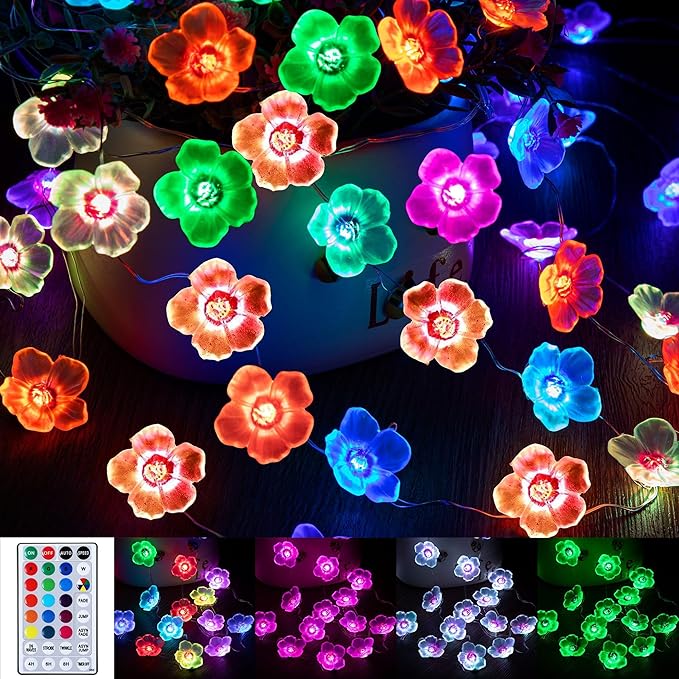 4-Pack Outdoor String Lights, 13ft Waterproof LED