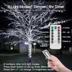 200 LED Christmas Twinkle Lights, 66ft Waterproof for Backyard