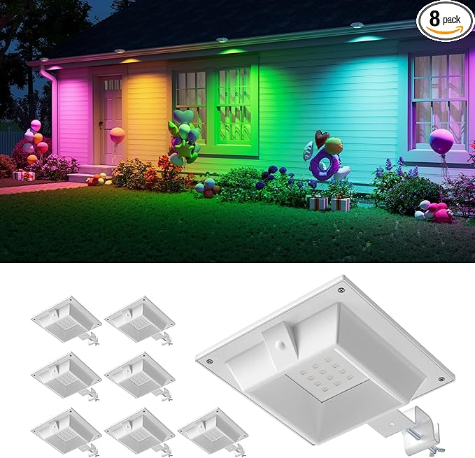 Solar Fence Lights, Waterproof LED