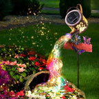 Solar Flower Garden Statue Light, Outdoor Decor