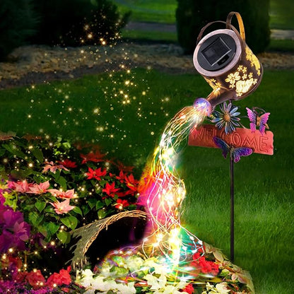 Solar Watering Can Light - Solar Lights Yard Decorations Outdoor,Garden Decor Lights for Yard,IP65 Waterproof Hanging Lantern Lights,Outside Garden Flower Bed Decor Light for Moms Birthday