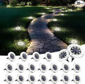 Solar Flat Disk Lights 20-Pack, Waterproof Landscape