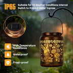 Hummingbird Solar Lantern Set, Metal Garden Lighting