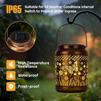 Butterfly Solar Hanging Lanterns, Metal Patio Decor