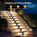 Solar Step Lights 8-Pack, Waterproof Patio