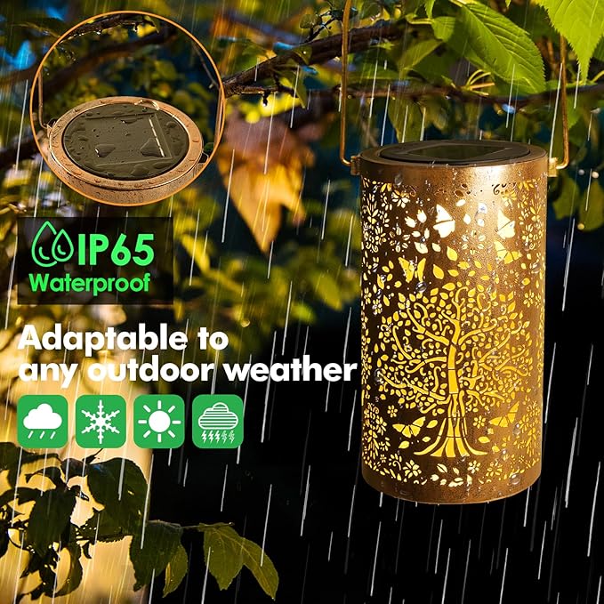 Courtyard Solar Lantern Set, Decorative Porch Lighting