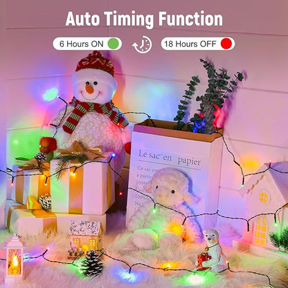 Christmas Fairy Lights 4-Pack, 66ft 200 LED Battery Twinkle Lights