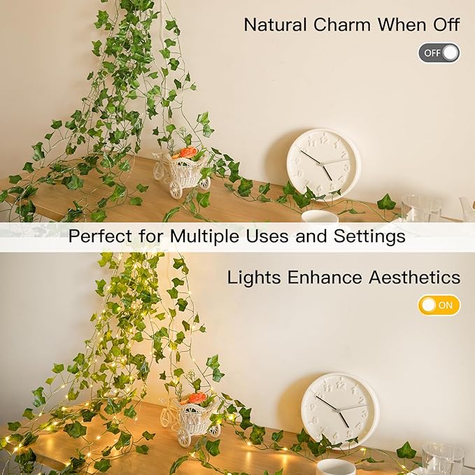 33ft Warm White String Lights for Yard, Waterproof LED