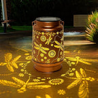 Elegant Dragonfly Solar Lanterns for Patio, Waterproof LED