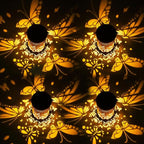 4-Pack Butterfly Solar Lanterns, Waterproof LED Outdoor Lights