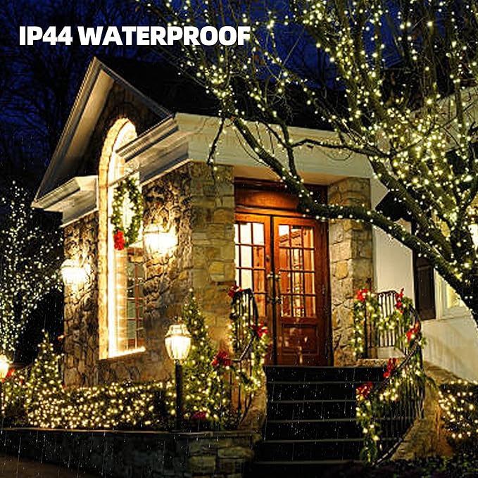 Christmas String Lights, 16ft 50 LED Waterproof Twinkle Lights