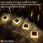 4-Pack Warm White Solar Path Lights, Outdoor Yard LED