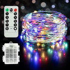 33ft Christmas LED String Lights, Waterproof Timer Lights