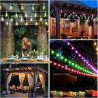 Outdoor Globe Café String Lights, 48ft LED Bulbs