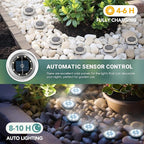 20-Pack Cool White In-Ground Solar Lights, Flat LED Driveway