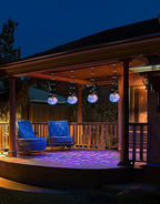 Globe Solar Hanging Lanterns, Decorative Porch Decor