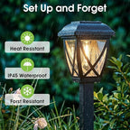 10-Pack Solar Pathway Lights, Waterproof LED Garden Lights