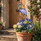 33" Solar Peacock Garden Statue Light, Outdoor Decor
