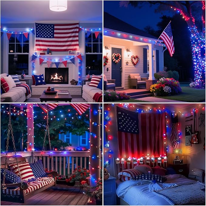 16ft Christmas LED String Lights, Waterproof Timer Lights