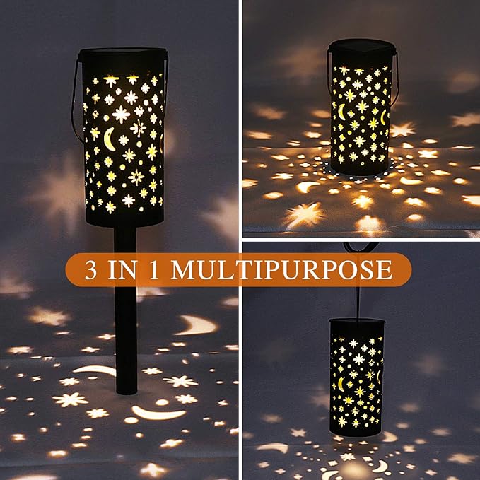 Black Solar Pathway Lights 6-Pack, Yard LED