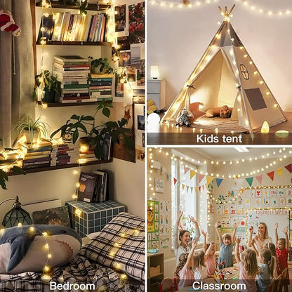 99ft Christmas LED String Lights, Waterproof Timer Lights