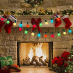 25ft Christmas LED String Lights, Waterproof Timer Lights