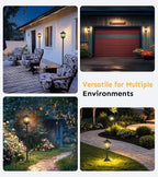 Warm White Solar Fence Post Caps 2-Pack, Yard LED