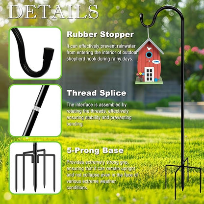 Heavy-Duty Shepherd's Hooks, 42" Garden