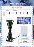 Christmas Fairy Lights, 8ft 20 LED Battery Twinkle Lights