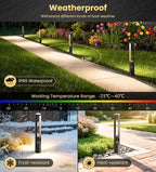 4-Pack Solar Yard Spotlights, Waterproof