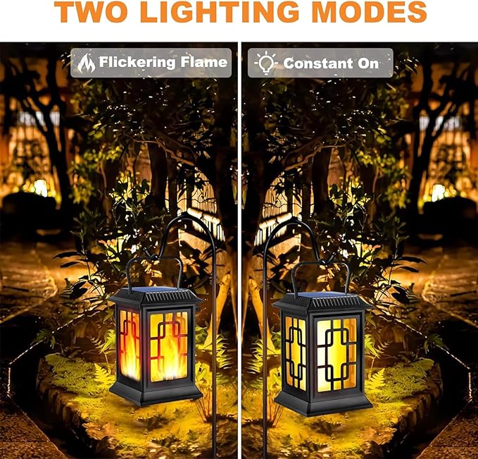 Garden Solar Hanging Lanterns 4-Pack, Decorative Outdoor Decor
