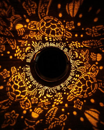Sea Turtle Gifts for Women - Hanging Solar Lanterns Outdoor Waterproof Led Lights Garden Patio Lawn Pathway Lighting Lamp Seaweed Yard Art Decor Housewarming Birthday Gift for Mom Grandma
