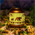 Bear Solar Yard Lanterns, Rustic Waterproof LED