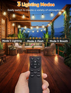 200ft LED Patio String Lights, Waterproof Outdoor