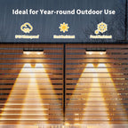8-Pack Warm White Solar Patio Lights, Outdoor LED