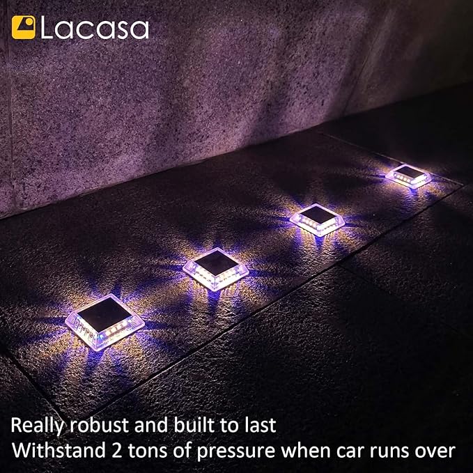 4-Pack IP68 Solar Landscape Lights for Garden