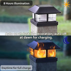 6-Pack Pole Lantern for Outdoor Posts, Waterproof