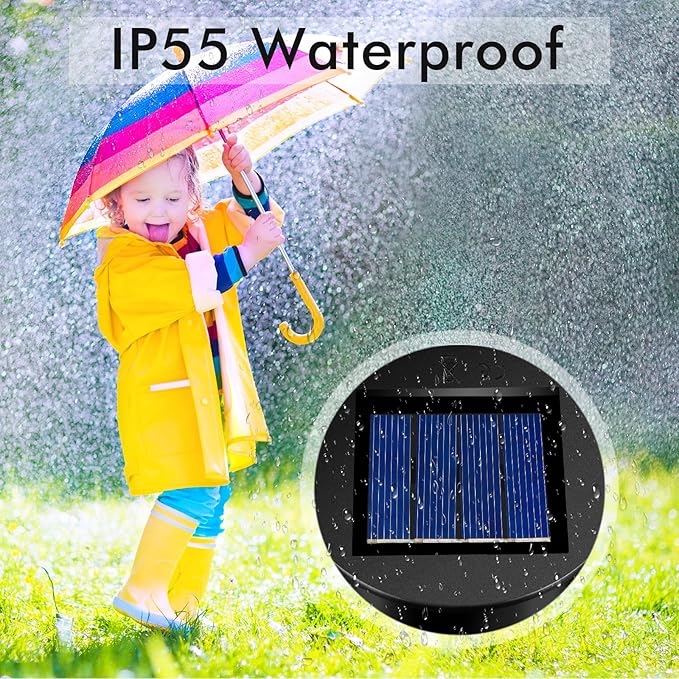 4 Pieces Replacement Solar Light Tops Outdoor Hanging Lantern Solar Light Parts Round Waterproof Decorative for Outdoor Hanging Lanterns, Warm(4.3 Inch in Diameter)